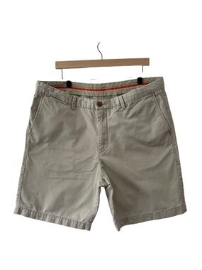 Tommy Bahama Men’s 100% Cotton Chino Flat-Front Shorts – Khaki – Size 38